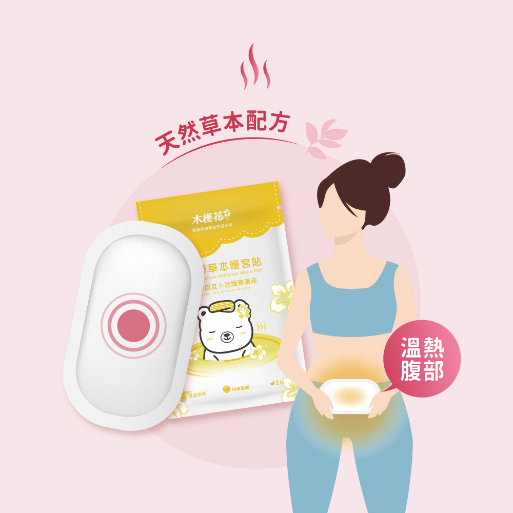 使用暖宮貼熱敷腹部，促進血液循環，舒緩經痛與腰痠不適。