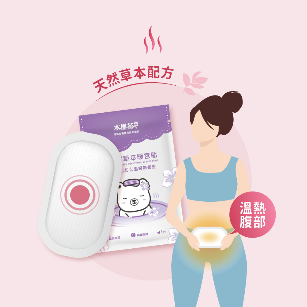 使用暖宮貼熱敷腹部，促進血液循環，舒緩經痛與腰痠不適。