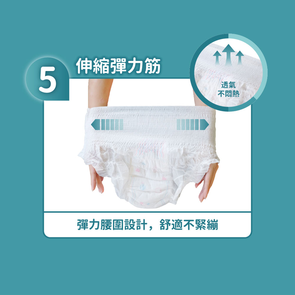 HiBIS木槿花褲型衛生棉，高彈力腰圍貼合不移位