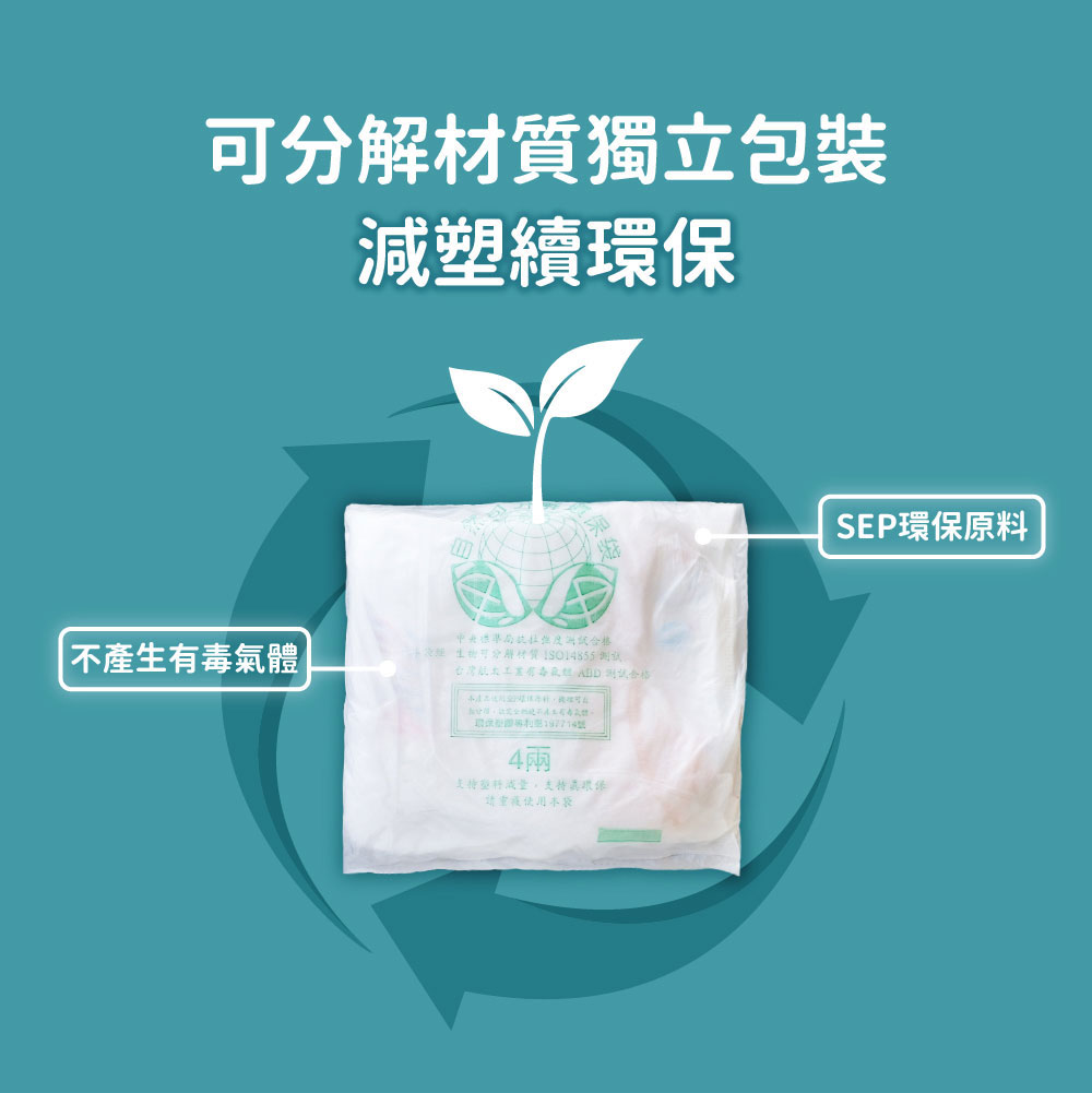 HiBIS木槿花褲型衛生棉環保包裝，可再生材質減塑設計，守護經期與環境