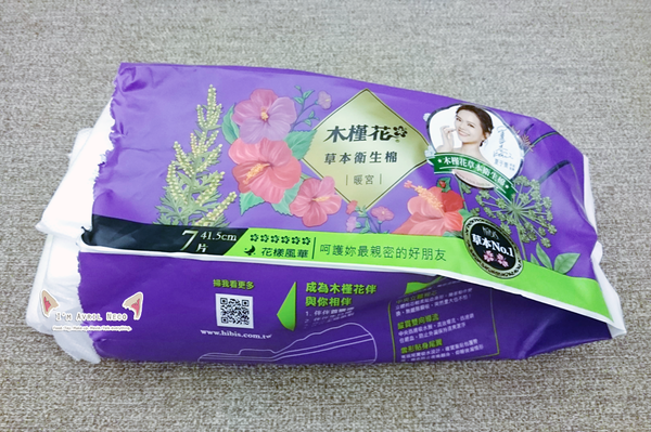 木槿花草本暖宮衛生棉夜用 木槿花草本暖宮衛生棉7入拆封